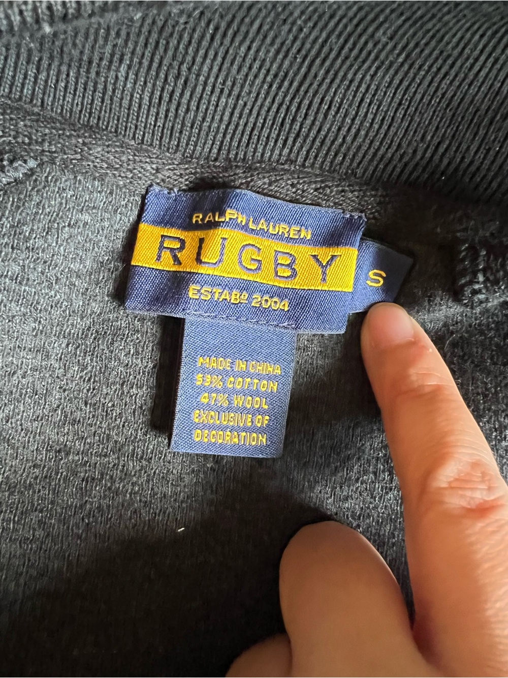 Vintage RARE Ralph Lauren Rugby Wool Varsity Jacket Crest Patches Wool Blend - Picture 8 of 9